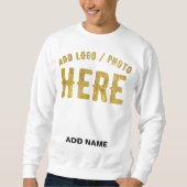 SWEATSHIRT MARQUE BLANCHE MODERNE ET PERSONNALISABLE VÉRIFIÉE (Devant)