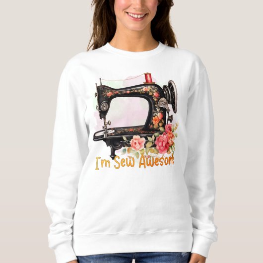 Sweatshirt marrant couture magnifique art des mots (Devant)