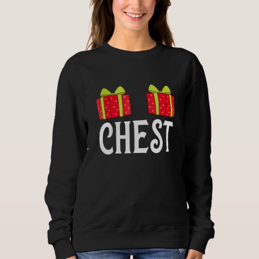 Sweatshirt Marrons Châtaignes Correspondant Noël de Noël (Devant)