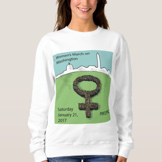 Sweatshirt Mars des femmes sur le Washington DC (Devant)