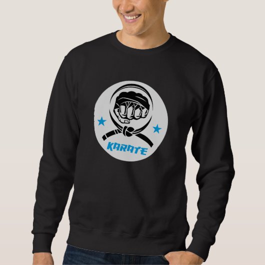 Sweatshirt Martial Arts Karate Black Belt (Devant)