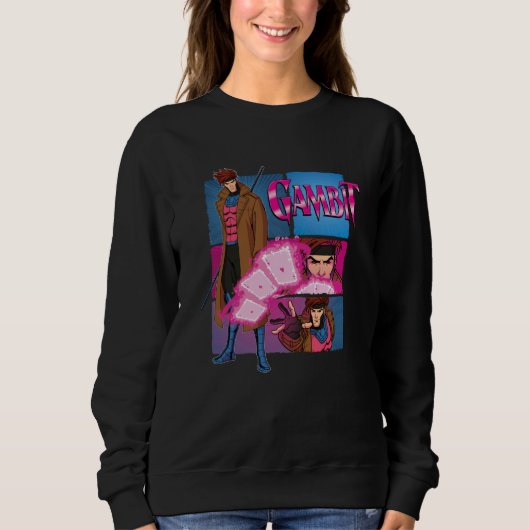 Sweatshirt Marvel Studios X-Men u201997 Gambit Card Throw Act (Devant)