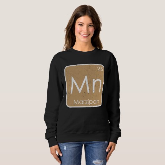 Sweatshirt Marzipan Mn Periodic Table Element Honey Sugar Con (Devant entier)