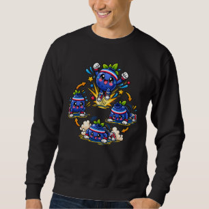 Sweatshirt Mascotte de forme physique à la myrtille Sauter Ex