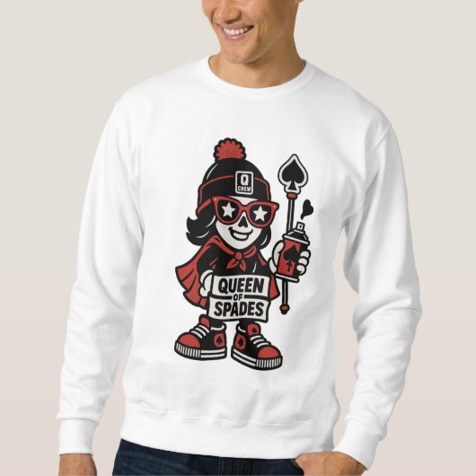Sweatshirt Mascotte de rue Queen of Spades — Pro Grind Editio (Devant)