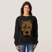 Sweatshirt Mascotte Pitbull trois (Devant entier)