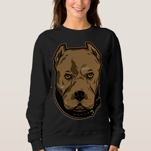 Sweatshirt Mascotte Pitbull trois (Devant)