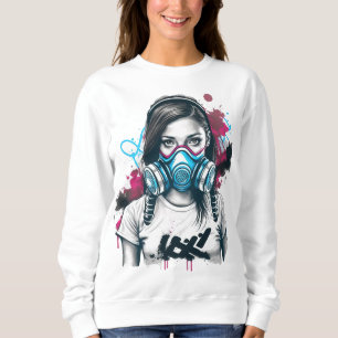 Sweatshirt Masque à gaz pour fille Apocalypse