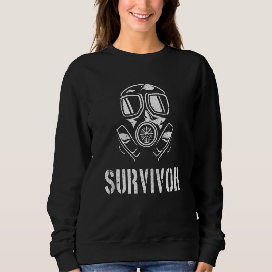 Sweatshirt Masque à gaz survivant Apocalypse (Devant)