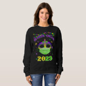 Sweatshirt Masque Avec Masque Visage Mardi Gras 2023 (Devant entier)