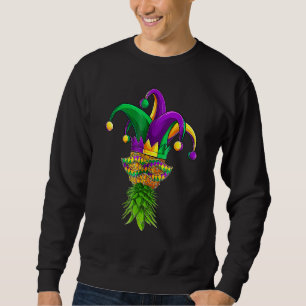 Sweatshirt Masque D'Ananas Mardi Gras Enfants Hommes À Deux