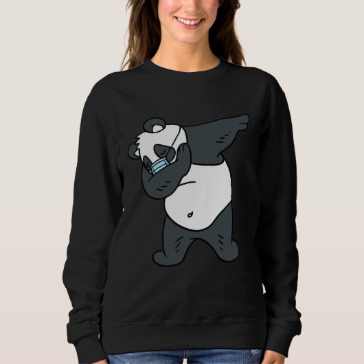 Sweatshirt Masque de Panda Dabbing (Devant)