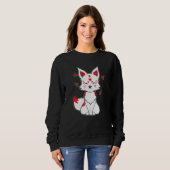 Sweatshirt Masque japonais Fox Kitsune Kami Inari Kawaii (Devant entier)