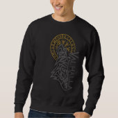 Sweatshirt Masque Valhalla Wolf Odin Runes Norse Compass Viki (Devant)
