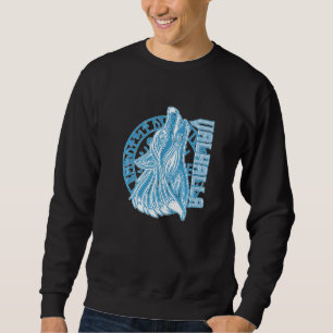 Sweatshirt Masque Valhalla Wolf Odin Runes Norse Compass Viki