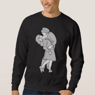 Sweatshirt masque visage camouflé 2ème guerre mondiale couple