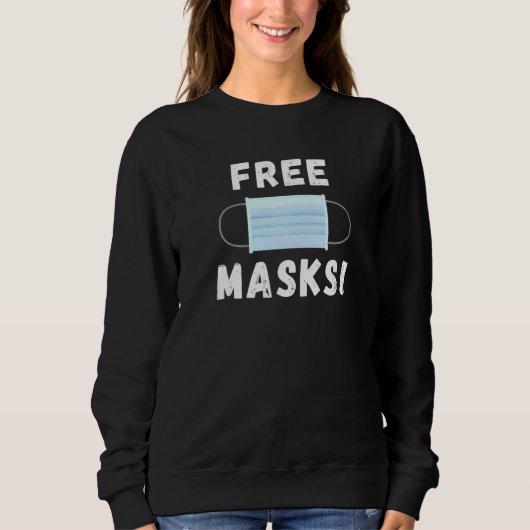 Sweatshirt Masques de visage gratuits (Devant)