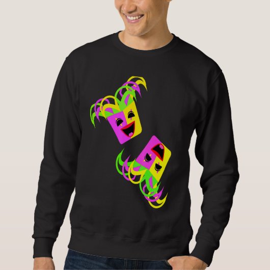 Sweatshirt Masques Rire Vibrant couleur (Devant)