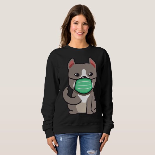Sweatshirt Masques Visage Pitbulles (Devant entier)