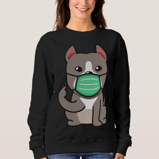 Sweatshirt Masques Visage Pitbulles (Devant)