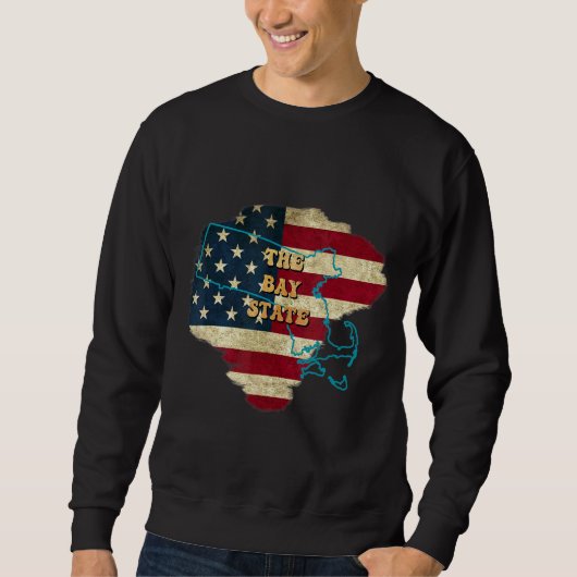 Sweatshirt Massachusetts Ma Us Drapeau Moto (Devant)