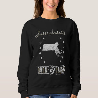 Sweatshirt Massachusetts nés et élevés US State Pride