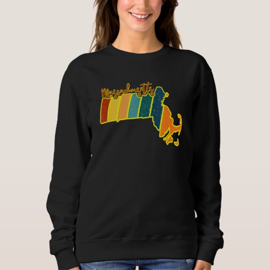 Sweatshirt Massachusetts State Pride Sunset I Love Massachuse (Devant)