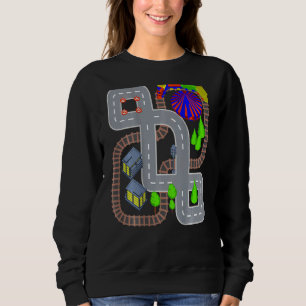 Sweatshirt Massage de Mat de Jeu de Chemin de Fer et Voiture 