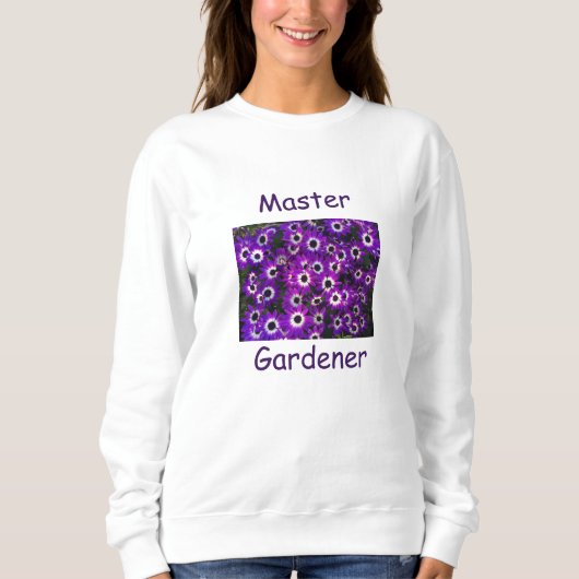 Sweatshirt Master Gardener Belle Fleur violette Florale (Devant)