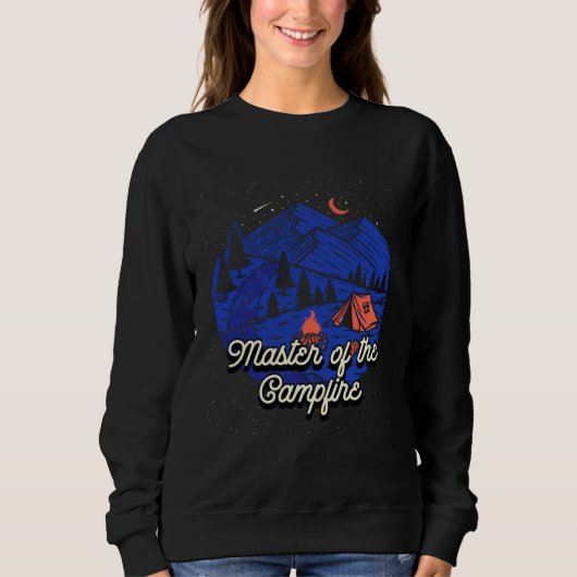Sweatshirt Master of Camp Camping Dad Camper Daddy Forest (Devant)