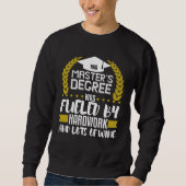 Sweatshirt Masters Degree Graduation  Fueled By Hardwork Wine (Devant)