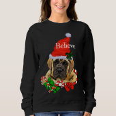 Sweatshirt Mastiff Joyeux Noël anglais (Devant)