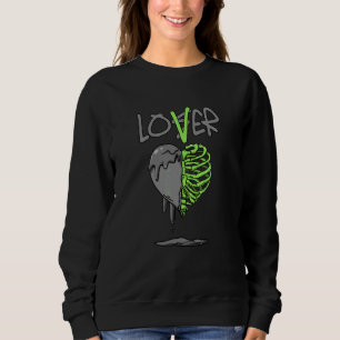 Sweatshirt Mat Loser Cœur Os qui dégouline Rétro Haricot Ver
