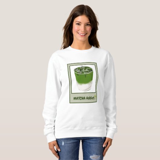 Sweatshirt Matcha Addict, Matcha (Devant entier)