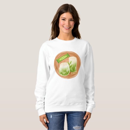 Sweatshirt Matcha Addict, Matcha (Devant entier)