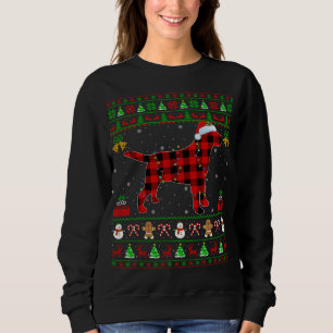 Sweatshirt Matching Buffalo Plaid Ugly Labrador Retriever Dog