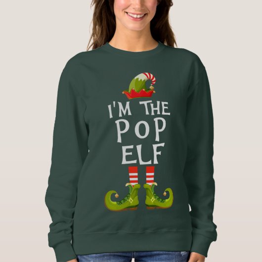 Sweatshirt Matching Family Group I'm The Pop Elf Christmas (Devant)