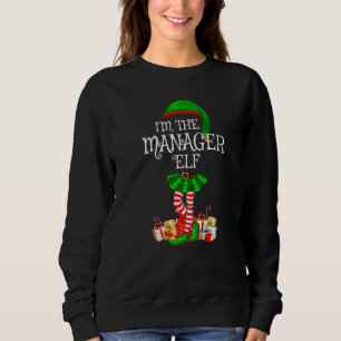 Sweatshirt Matching Family Group Je suis la directrice Elf Ch