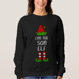 Sweatshirt Matching Family Group Je suis Le Fils Elf Noël