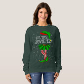 Sweatshirt Matching Family Group Je suis The Jovie Elf Christ (Devant entier)