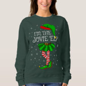 Sweatshirt Matching Family Group Je suis The Jovie Elf Christ (Devant)