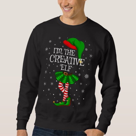 Sweatshirt Matching Family I'm The Creative Elf Christmas (Devant)