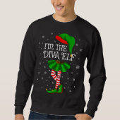 Sweatshirt Matching Family I'm The Diva Elf Christmas (Devant)