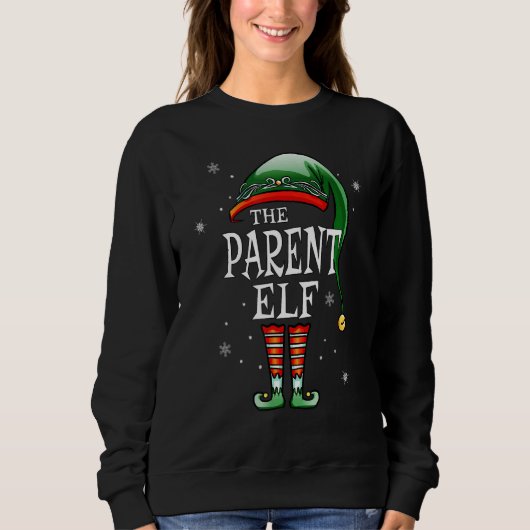 Sweatshirt Matching Family The Parent Elf Christmas (Devant)