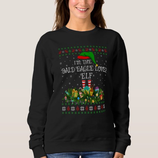 Sweatshirt Matching Family Ugly I M'I The Bald Eagle Elf Chri (Devant)