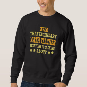Sweatshirt Math Enseignant Titre du travail Employé Drôle Tra