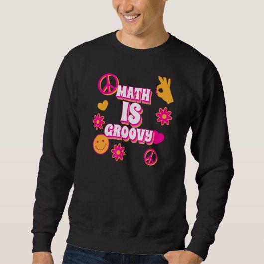 Sweatshirt Math Est Super Mignonne Professeur Rétro Math (Devant)