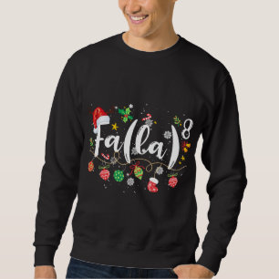 Sweatshirt Math Fa La 8 Père Noël Pajamas de Noël Professeur