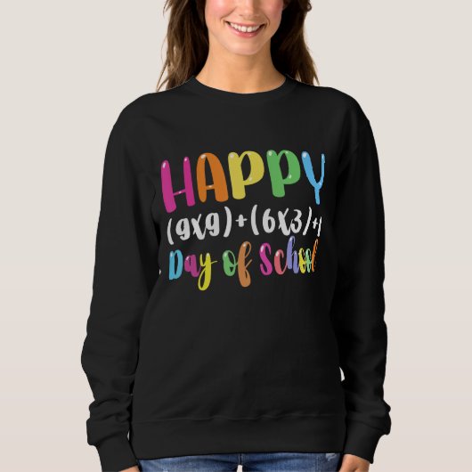 Sweatshirt Math Formula 100 Jours De L'École Enseignant Garço (Devant)