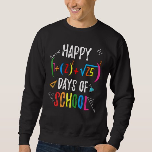 Sweatshirt Math Formula 100 Jours d'école pour professeur de (Devant)